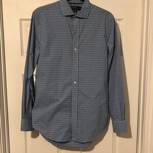Polo by Ralph Lauren Blue Dress Shirt with Check Pattern